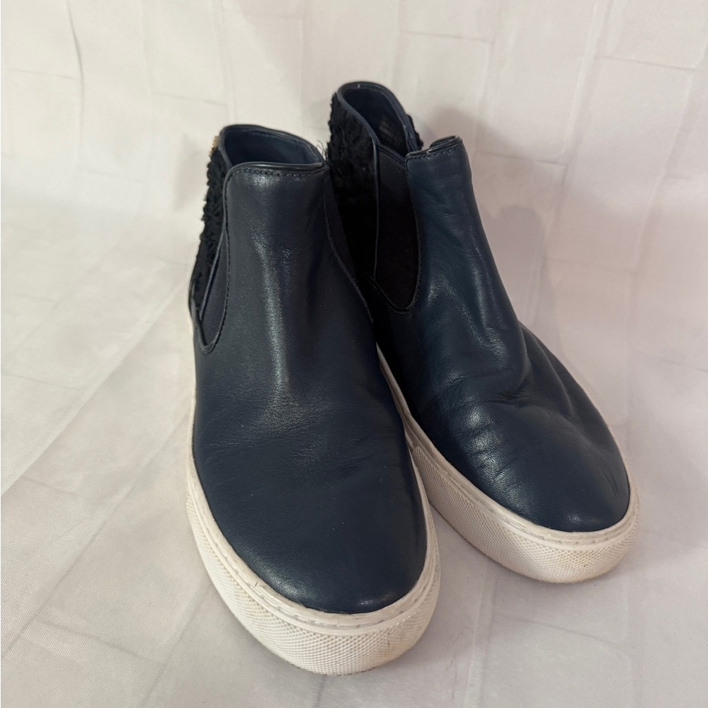 Tory Burch Navy Blue Slip-On Shoes